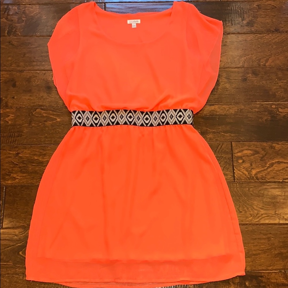 Charming Charlie bright orange dress